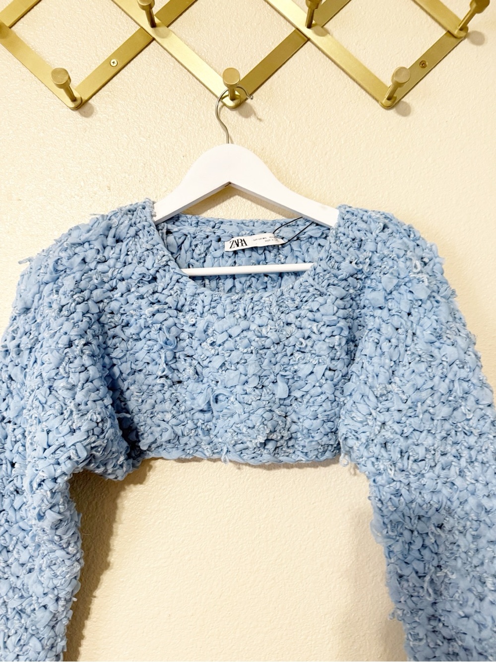 Zara Limited Edition Chunky Cropped Pullover Long Sleeve Shrug Sweater NEW M/L - Picture 9 of 9